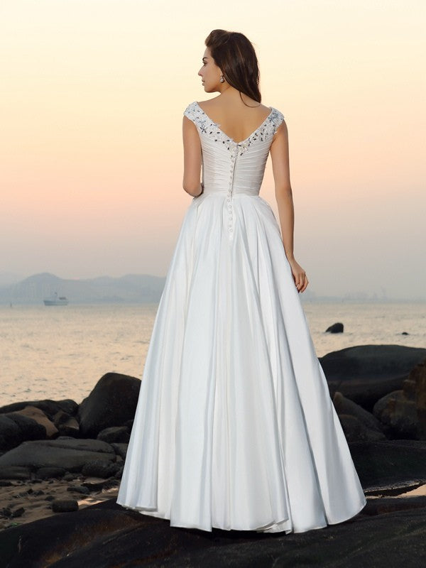 A-Line V-Neck Sleeveless Wedding Dress - Chloe Dress