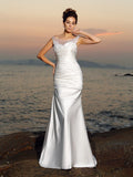 Mermaid Satin Sleeveless Wedding Dress - Chloe Dress