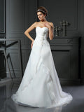 A-Line Sweetheart Satin Sleeveless Wedding Dress - Chloe Dress
