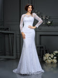 Sheath Satin Long Sleeve Wedding Dress - Chloe Dress