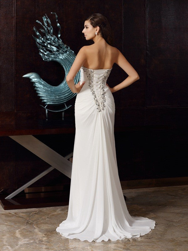 Mermaid Sweetheart Chiffon Sleeveless Dress - Chloe Dress