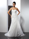 A-Line Sweetheart Organza Sleeveless Applique Wedding Dress - Chloe Dress