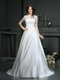 A-Line Satin Tea-Length Wedding Dress - Chloe Dress