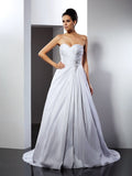 A-Line Sweetheart Sleeveless Ruffled Wedding Dress - Chloe Dress