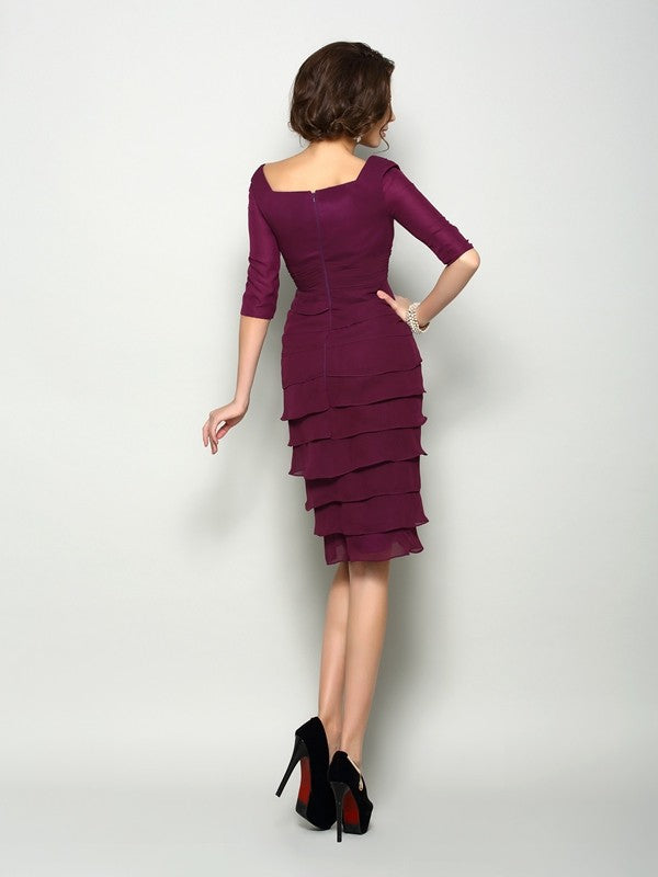 Sheath V-Neck Chiffon Mini Dress - Chloe Dress