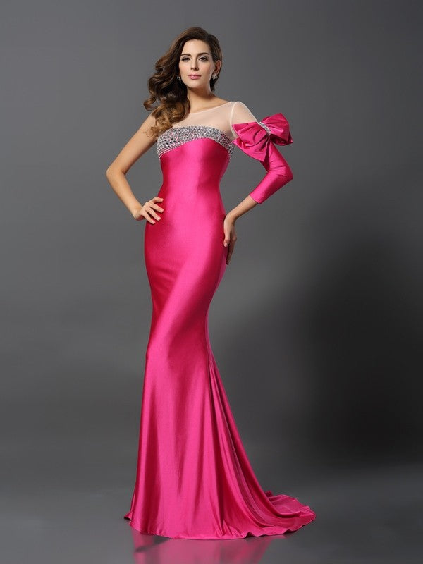 Mermaid Long Sleeve Tea-Length Dress - Chloe Dress