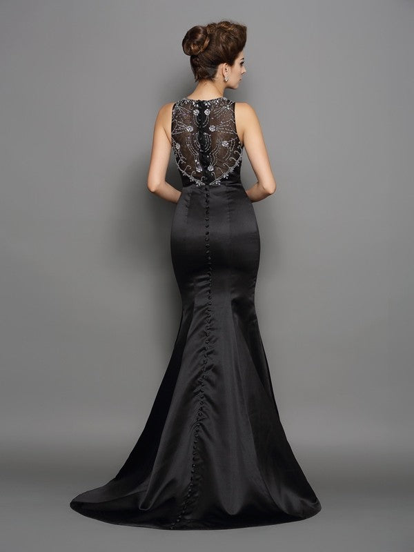 Mermaid Satin Sleeveless Dress - Chloe Dress