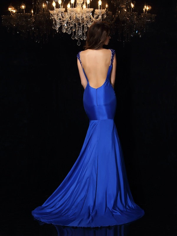 Mermaid Sleeveless Applique Tea-Length Dress - Chloe Dress
