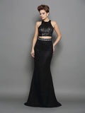 Mermaid High Neck Chiffon Sleeveless Dress - Chloe Dress