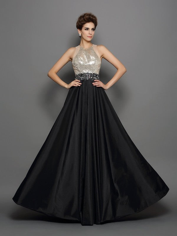 A-Line High Neck Sequin Sleeveless Dress - Chloe Dress