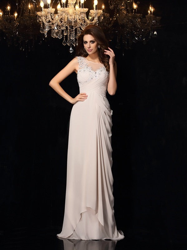 Mermaid Chiffon Sleeveless Tea-Length Dress - Chloe Dress