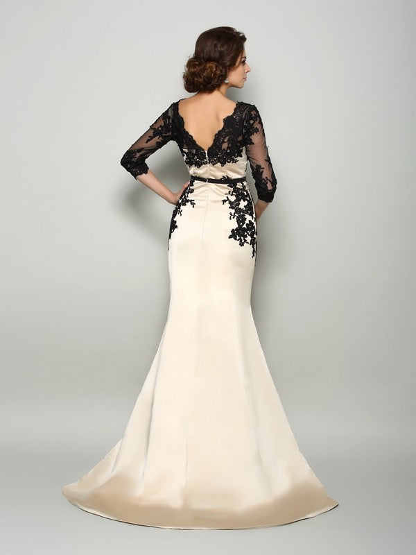 Mermaid Satin Tea-Length Dress - Chloe Dress