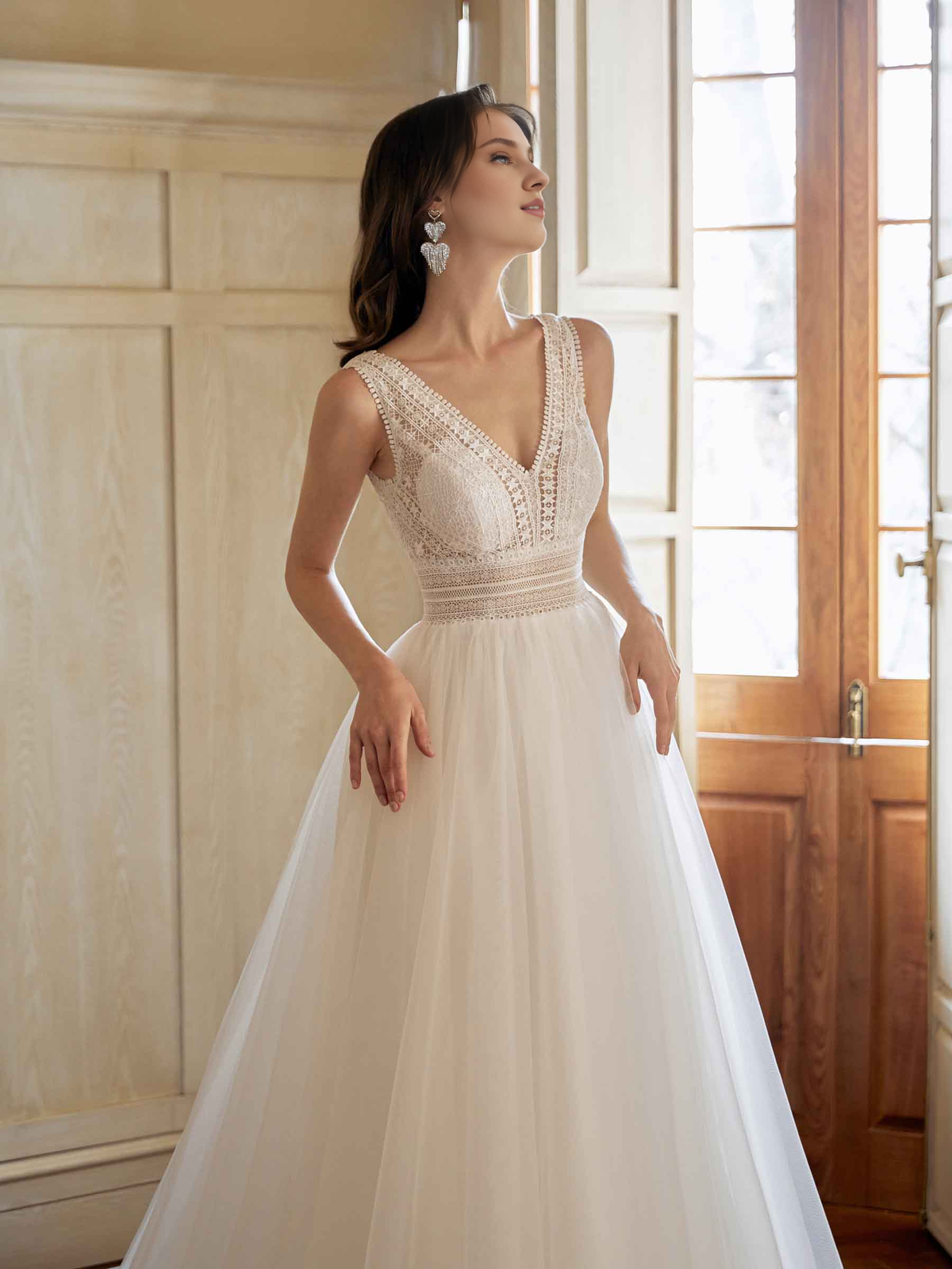 A-Line Lace Backless Wedding Dress - Chloe Dress