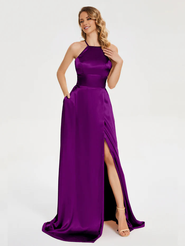 Satin Floor-Length Wedding Dress - Chloe Dress
