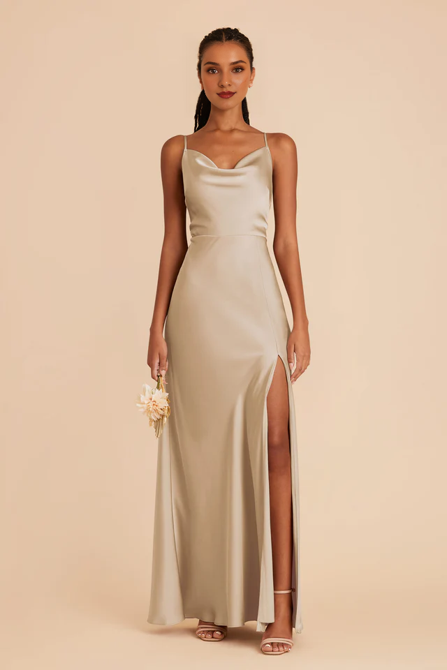 High Slit Floor-Length Wedding Dress - Chloe Dress