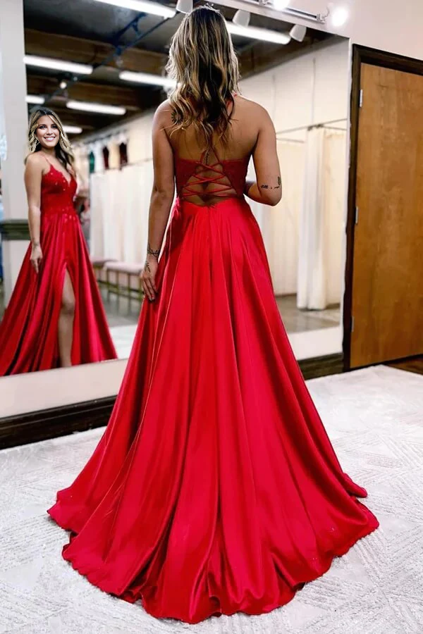 A-Line Satin Party Dress - Chloe Dress