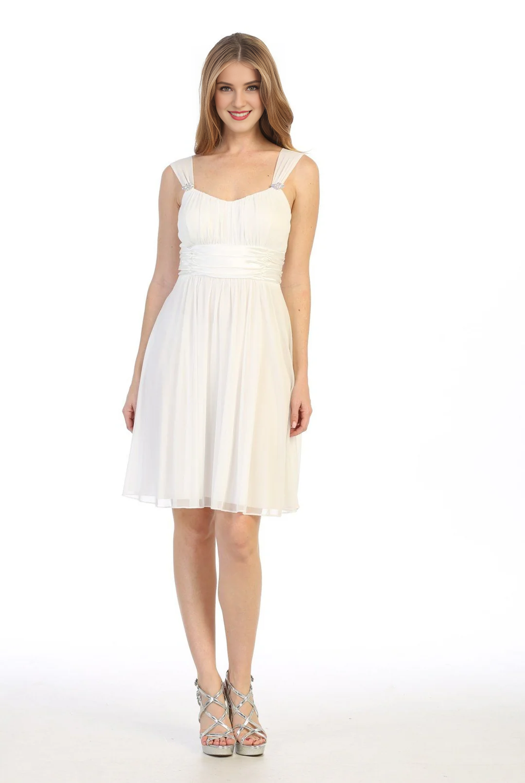 Chiffon Sleeveless Ruffled Homecoming Dress - Chloe Dress