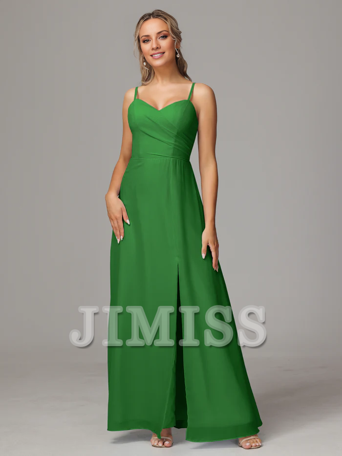 Sweetheart Chiffon High Slit Wedding Dress - Chloe Dress