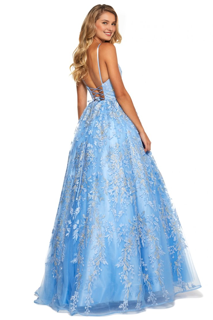 A-Line V-Neck Lace Applique Floor-Length Evening Dress - Chloe Dress