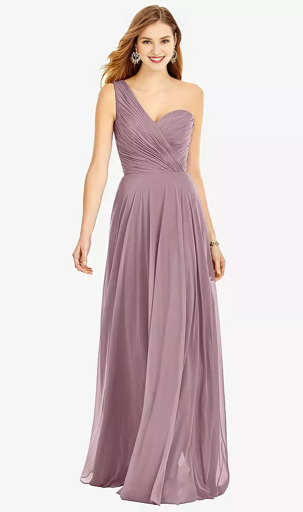 One-Shoulder Chiffon Floor-Length Prom Dress - Chloe Dress