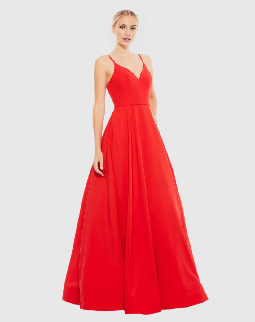 A-Line V-Neck Sleeveless Floor-Length Evening Dress - Chloe Dress