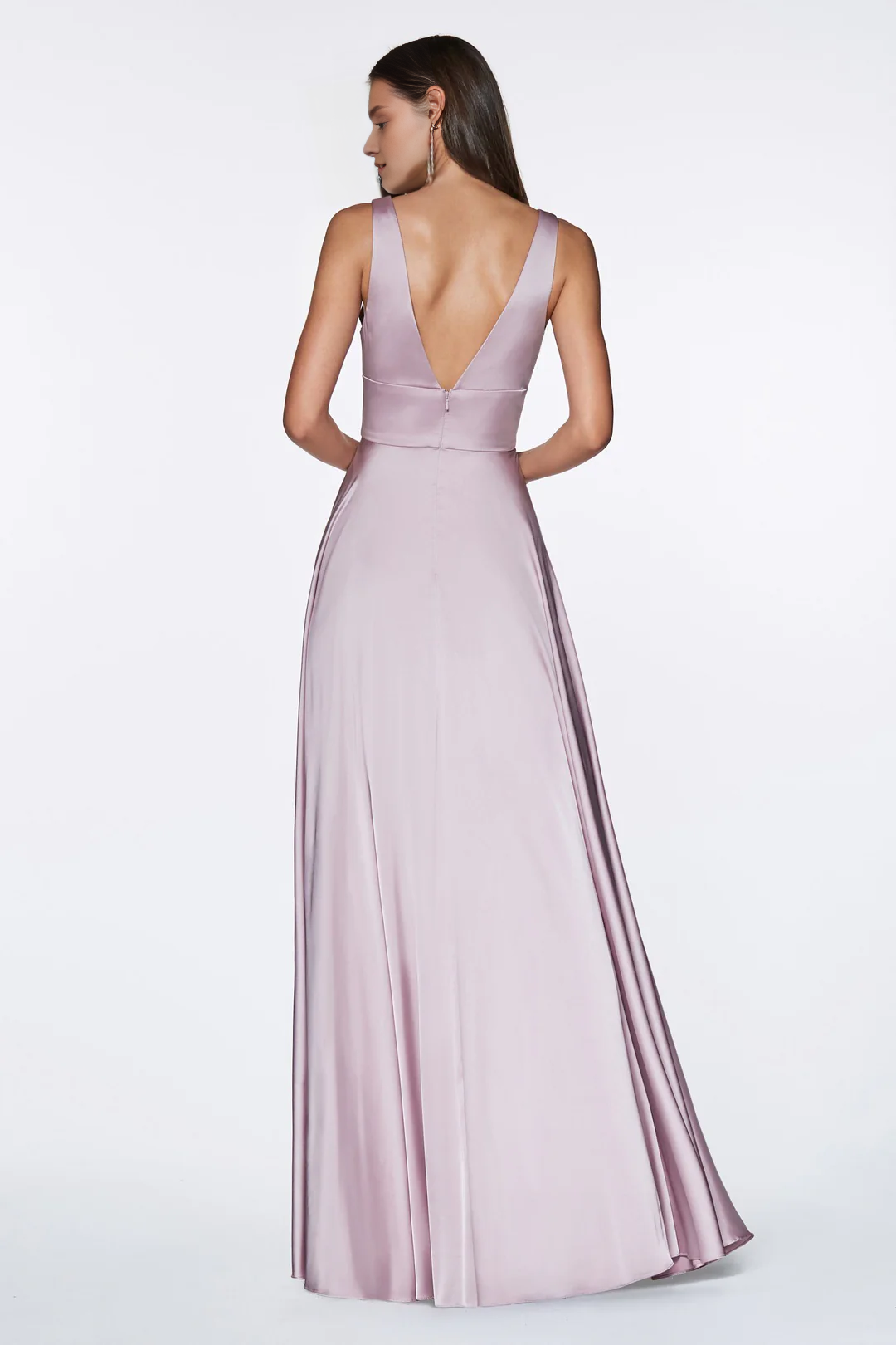 V-Neck Long Sleeve High Slit Dress - Chloe Dress