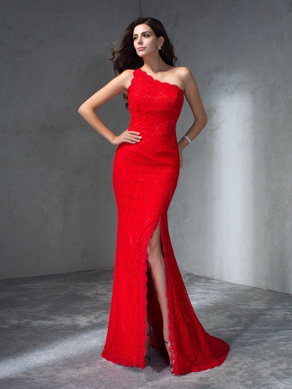 Mermaid One-Shoulder Lace Sleeveless Dress - Chloe Dress