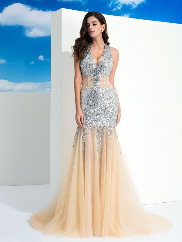 Sheath Halter Sleeveless Dress - Chloe Dress