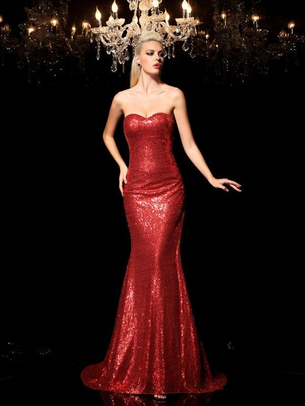 Sheath Sweetheart Sequin Sleeveless Dress - Chloe Dress