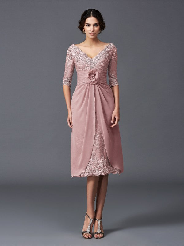 A-Line V-Neck Lace Mini Dress - Chloe Dress