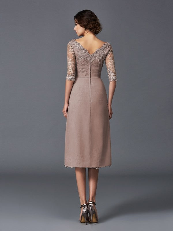 A-Line V-Neck Lace Mini Dress - Chloe Dress