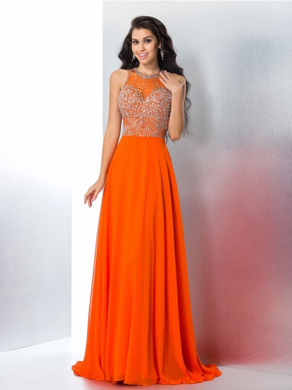 Mermaid Chiffon Sleeveless Dress - Chloe Dress