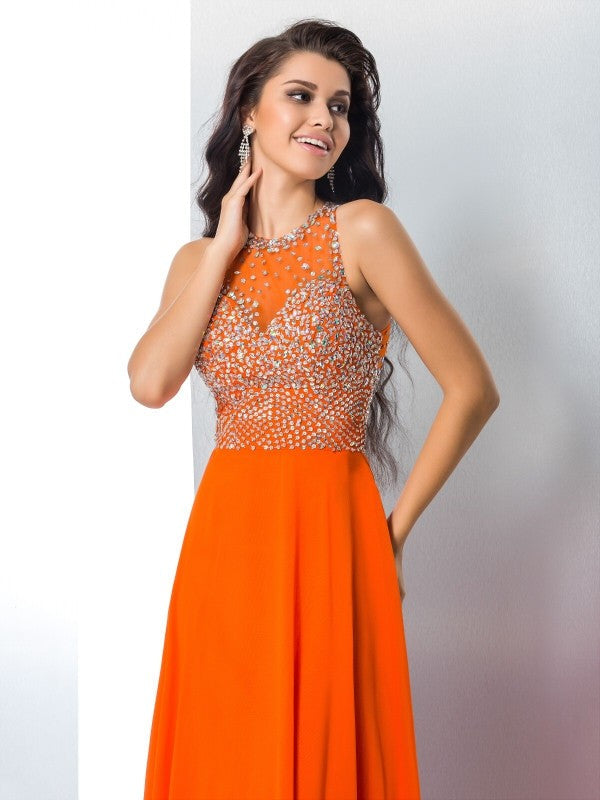 Mermaid Chiffon Sleeveless Dress - Chloe Dress