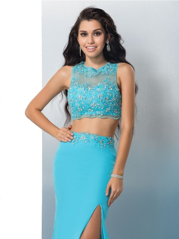Mermaid Chiffon Sleeveless Dress - Chloe Dress