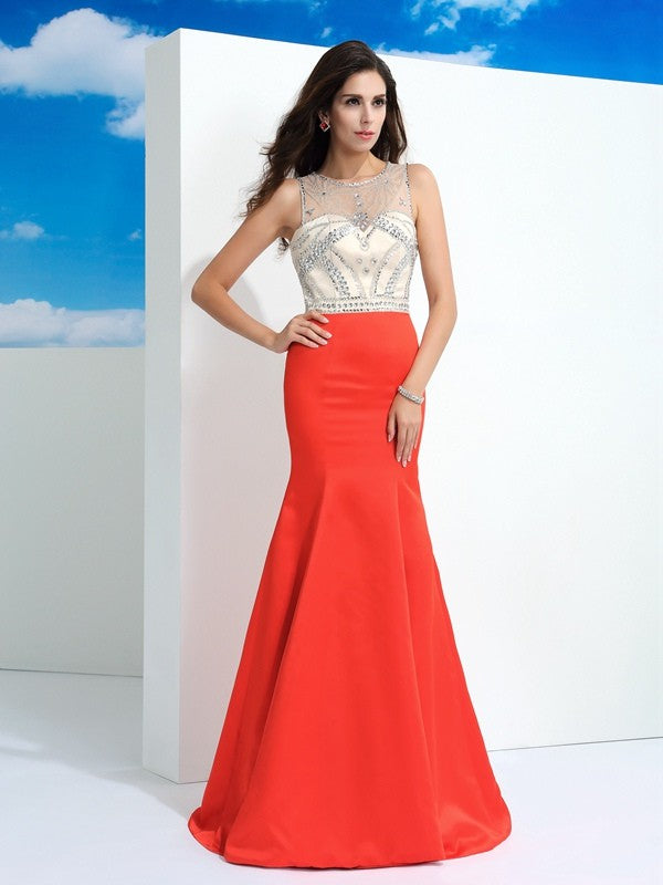 Mermaid Satin Sleeveless Dress - Chloe Dress
