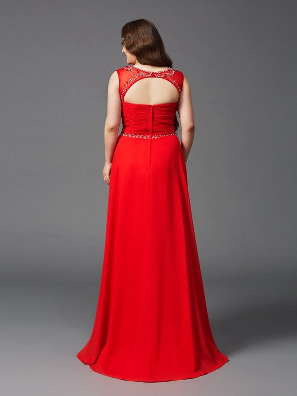 A-Line Chiffon Sleeveless Dress - Chloe Dress