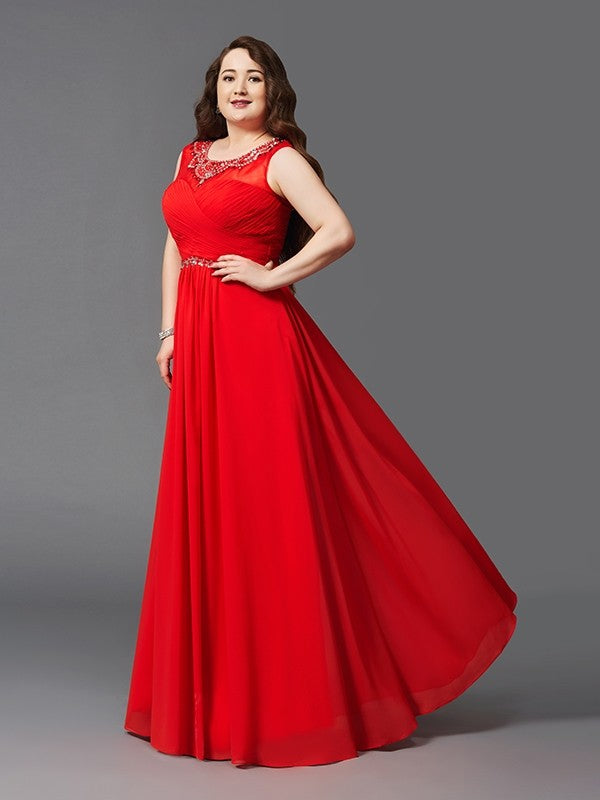 A-Line Chiffon Sleeveless Dress - Chloe Dress