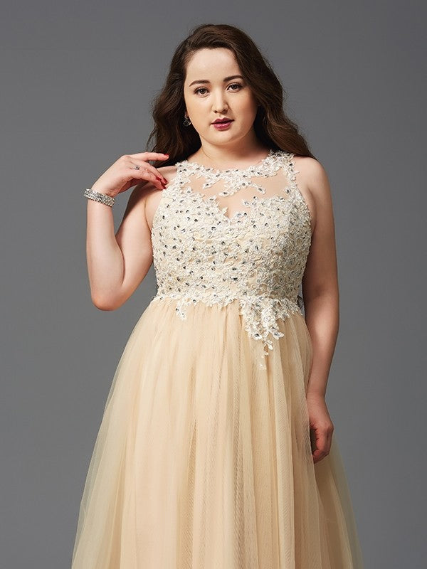 A-Line Sleeveless Rhinestone Dress - Chloe Dress