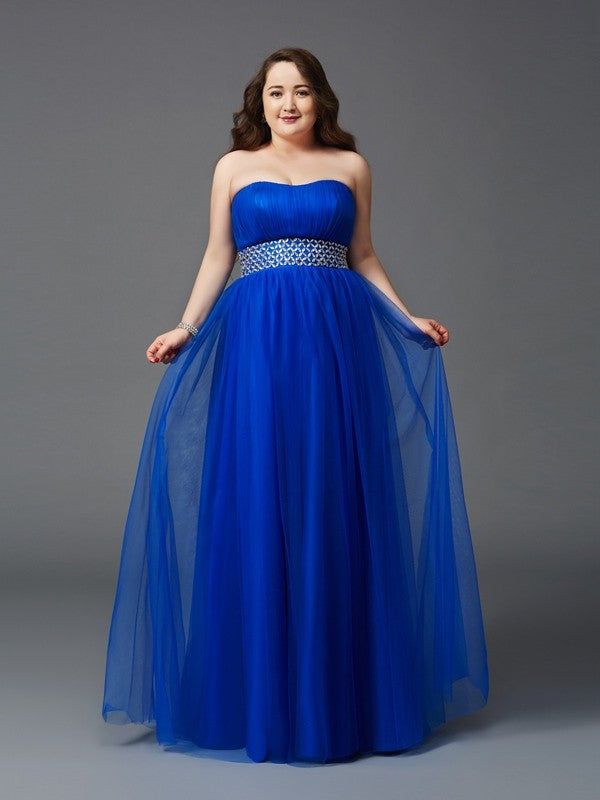 A-Line Strapless Sleeveless Rhinestone Dress - Chloe Dress