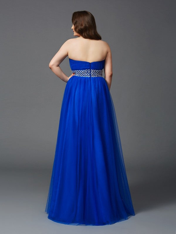 A-Line Strapless Sleeveless Rhinestone Dress - Chloe Dress