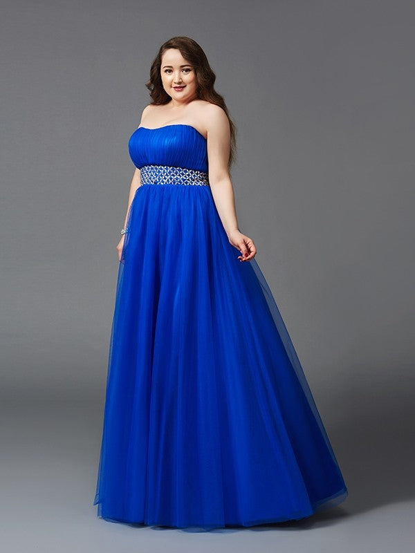 A-Line Strapless Sleeveless Rhinestone Dress - Chloe Dress