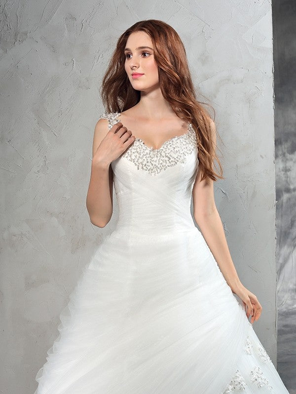 Ball Gown Sleeveless Applique Wedding Gown - Chloe Dress