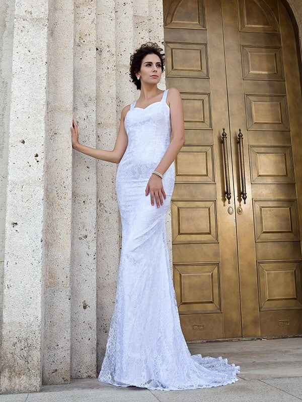 Sheath Lace Sleeveless Wedding Dress - Chloe Dress
