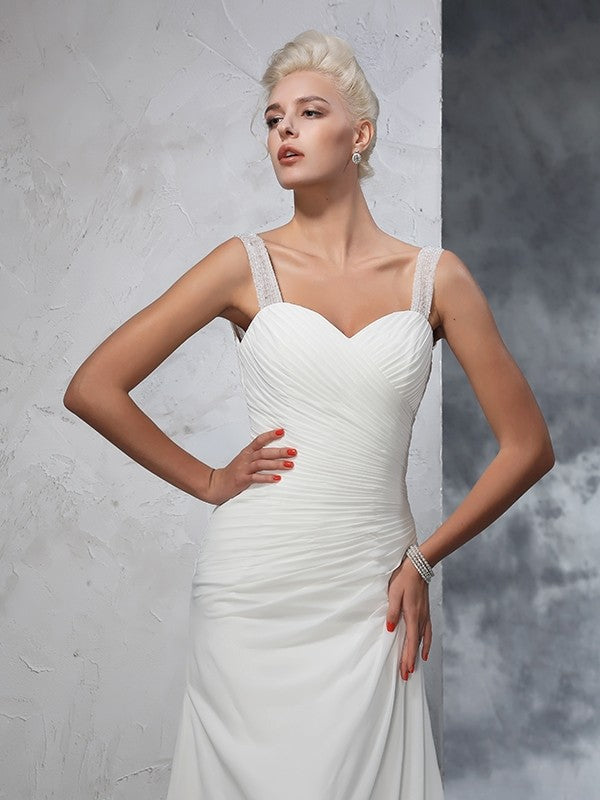 Mermaid Chiffon Sleeveless Wedding Dress - Chloe Dress