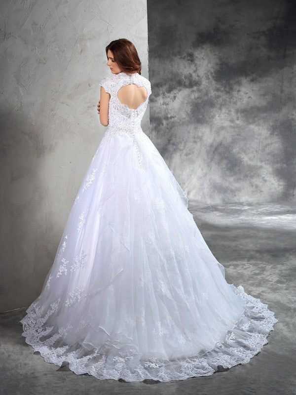 Ball Gown Sweetheart Lace Sleeveless Wedding Gown - Chloe Dress