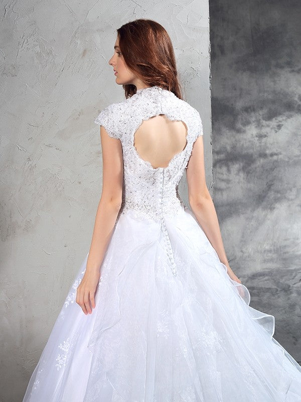 Ball Gown Sweetheart Lace Sleeveless Wedding Gown - Chloe Dress
