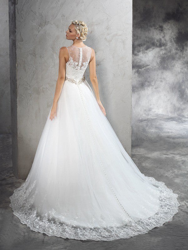A-Line Sleeveless Wedding Dress - Chloe Dress