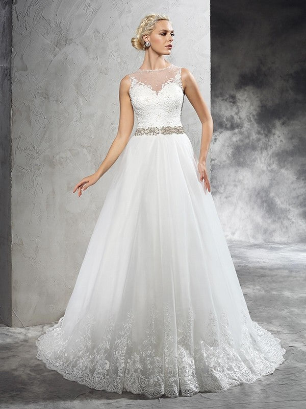 A-Line Sleeveless Wedding Dress - Chloe Dress