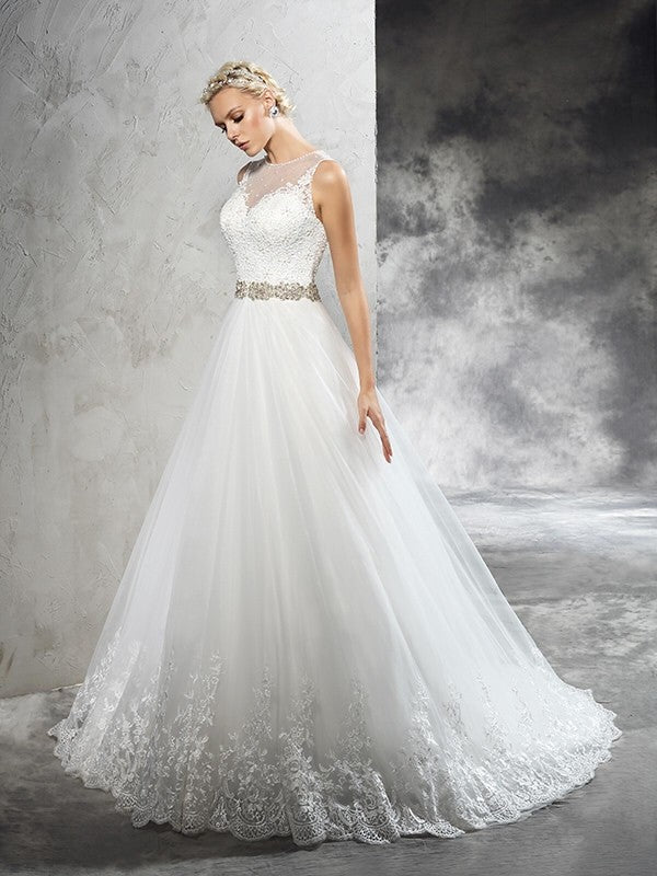 A-Line Sleeveless Wedding Dress - Chloe Dress