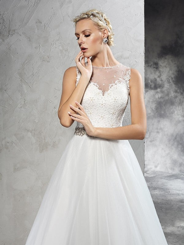 A-Line Sleeveless Wedding Dress - Chloe Dress